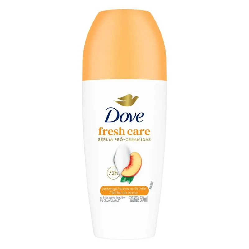 imagem de DS DOVE ROLLON 50ML FRESH CARE PESSEGO/LEITE ARROZ