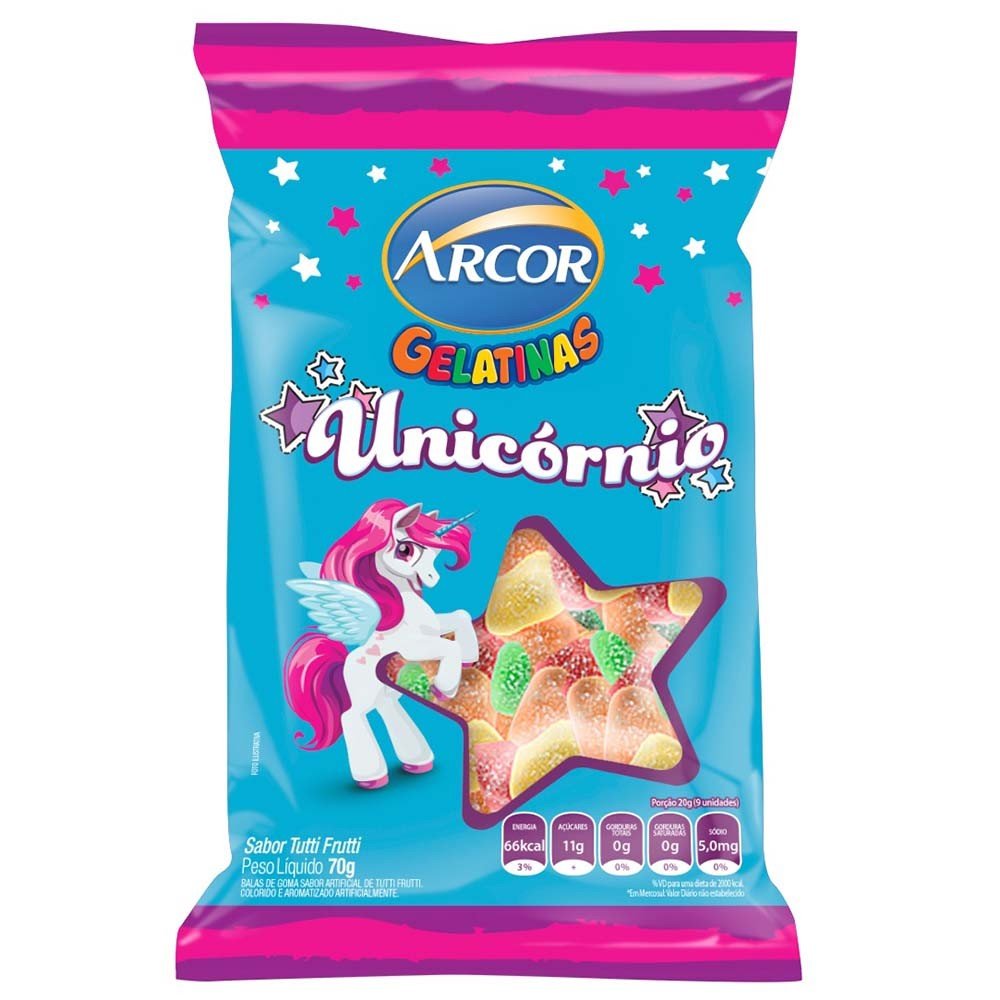 imagem de BALA GELATINAS 70G UNICORNIO