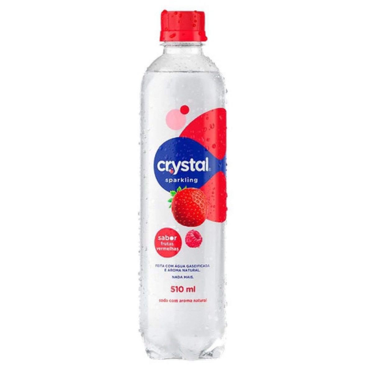 imagem de AGUA CRYSTAL C/ GAS FTAS VERMELHAS 510ML