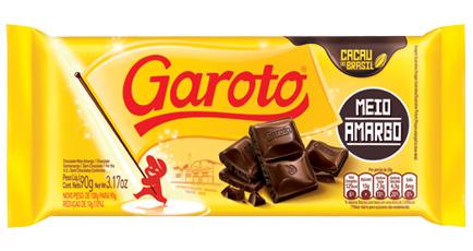 imagem de CHOC BARRA GAROTO 90G MEIO AMARGO