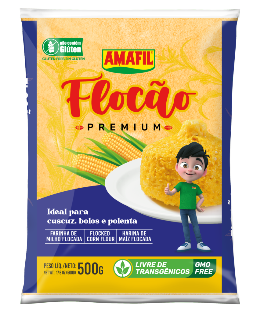 imagem de FARINHA DE MILHO FLOCAO AMAFIL 500G