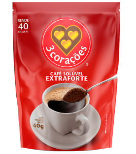imagem de CAFE 3 CORACOES 40G SOLUVEL REFIL EXTRA FORTE