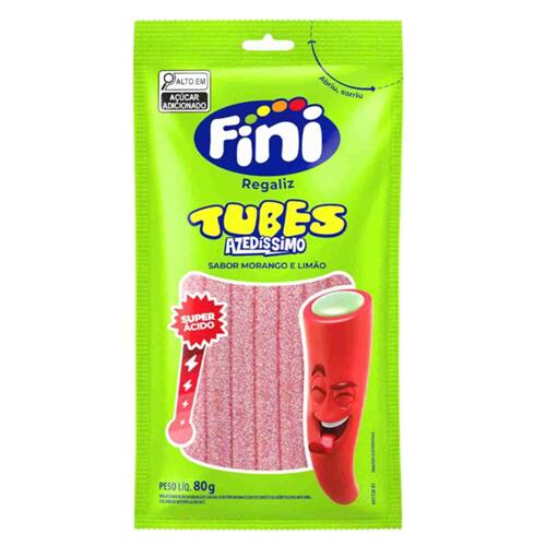 imagem de BALA FINI 80G TUBES MORAN/LIMAO AZEDISSIMO