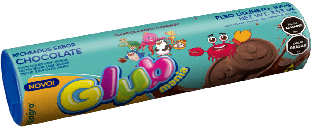 imagem de BISC GLUB MANIA 100G RECH CHOC