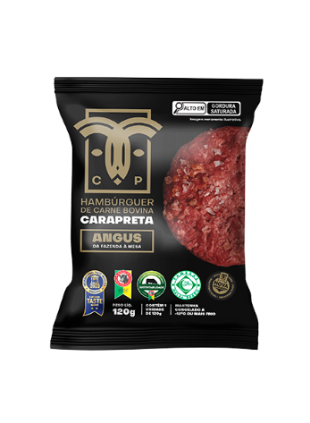 imagem de BIFE HAMBUR BOVINO 120G CARAPRETA