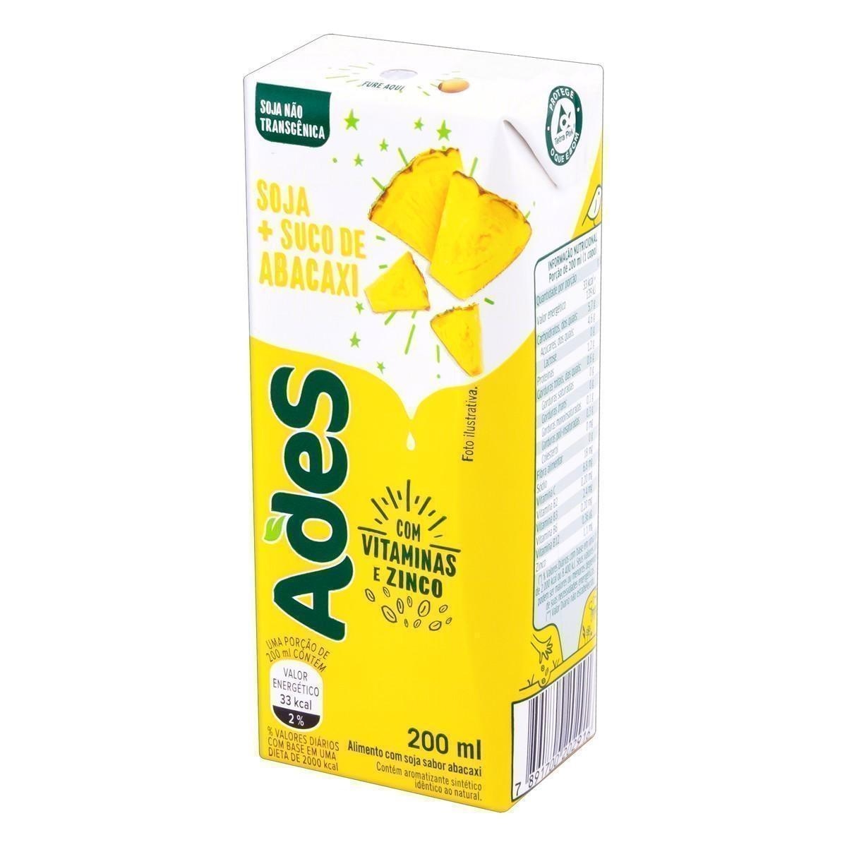 imagem de BB SOJA ADES 200ML ABACAXI TP