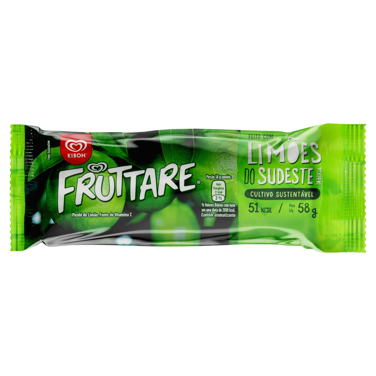imagem de PICOLE KIBON FRUTTARE 58G LIMAO