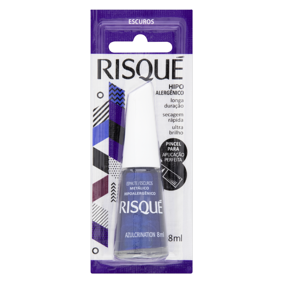 imagem de ESMALTE RISQUE 8ML AZUL METALICO