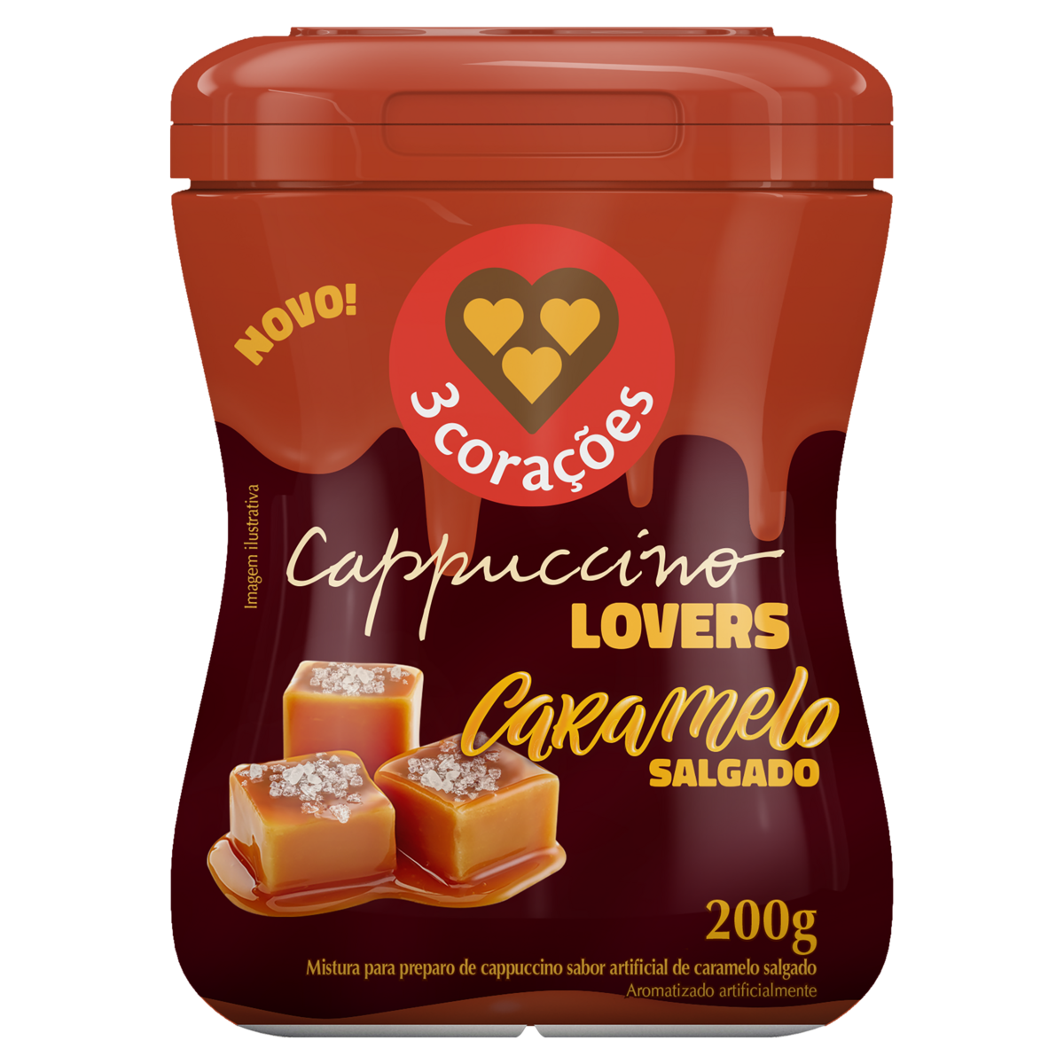 imagem de CAFE CAPP 3 CORACOES 200G CARAMELO SALGADO