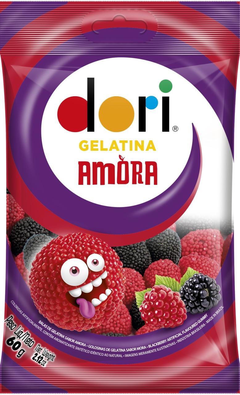 imagem de BALA DORI GELATINA 60G AMORA