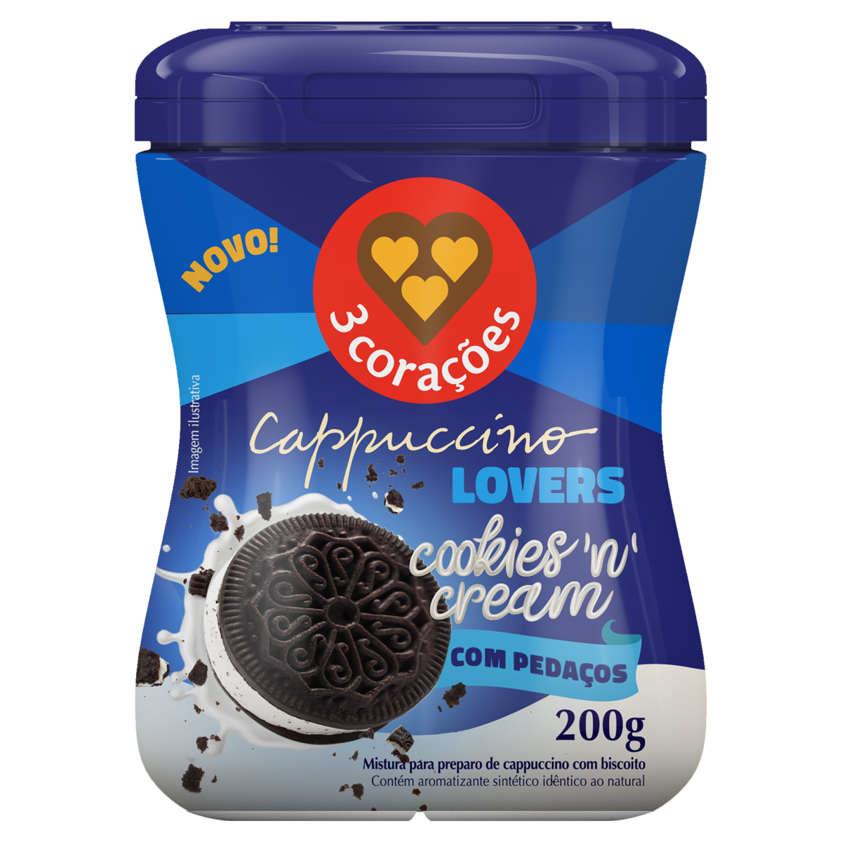 imagem de CAFE CAPP 3 CORACOES 200G COOKIES N CREAM