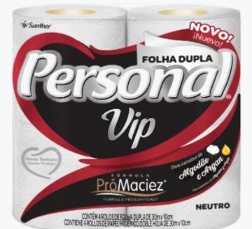 imagem de PAPEL HIG PERSONAL VIP 20M C/4 NEUTRO FL DUPLA