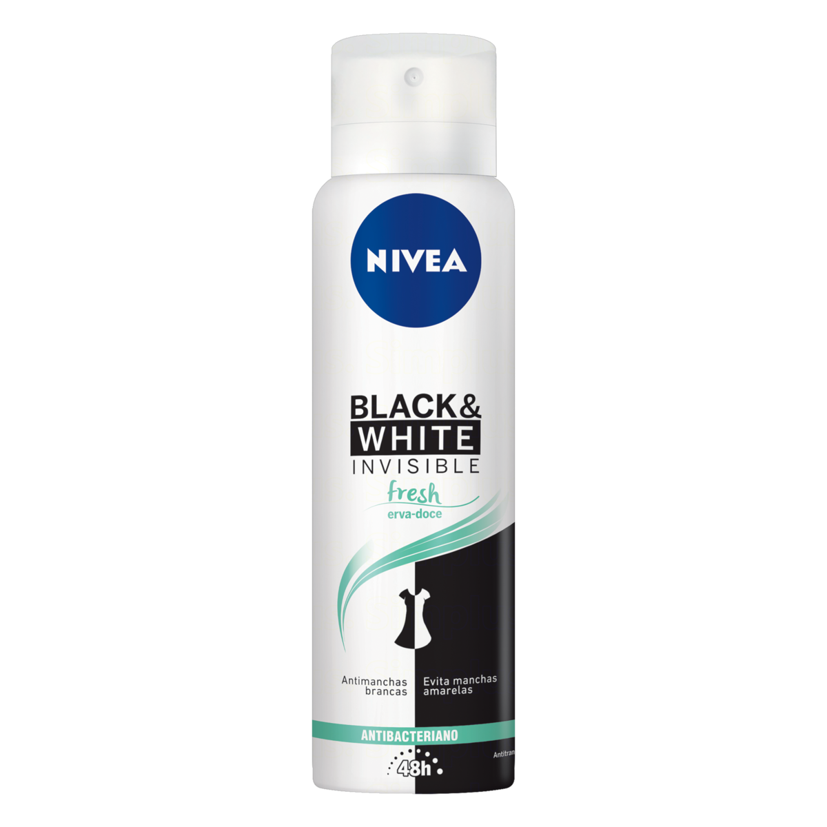 imagem de DS NIVEA 150ML AERO INVISIBLE BLACK   WHITE FRESH