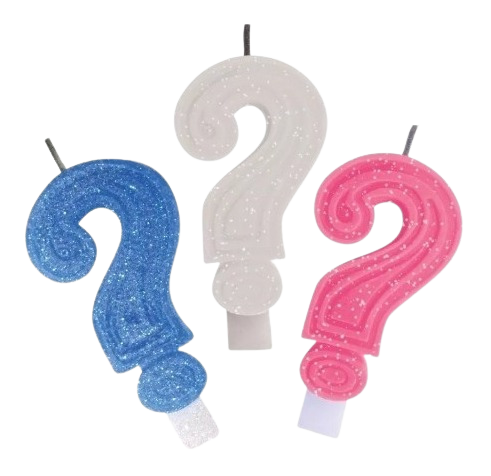 imagem de VELA INTERROGACAO ROSA