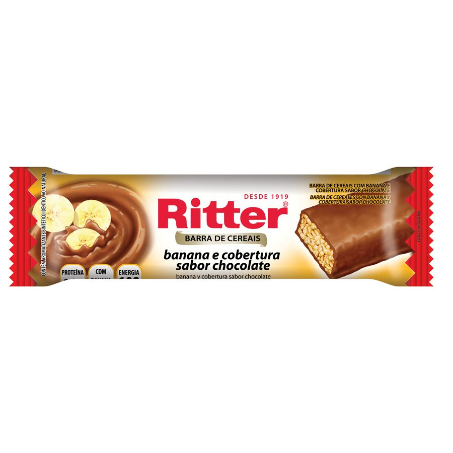 imagem de BARRA CEREAL RITTER 25G LIGHT BAN COB CHOC
