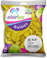 imagem de BALOES STARLUX  N 6,5 LISO AMARELO C/25UN