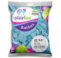 imagem de BALOES STARLUX  N 6,5 LISO AZUL C/25UN