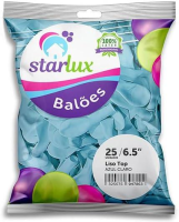 imagem de BALOES STARLUX  N 6,5 LISO AZUL CLARO C/25UN