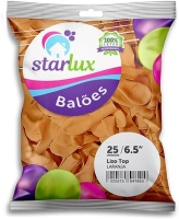 imagem de BALOES STARLUX  N 6,5 LISO LARANJA C/25UN