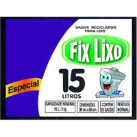 imagem de SACO LIXO FIX LIXO ALMOF 15L C/20 PRETO