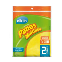imagem de PANO MULTIUSO ALKLIN AMARELO C/2UN 36X40CM