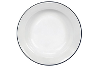 imagem de PRATO ESMALTADO BRANCO 22CM REF 1124