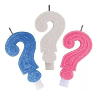 imagem de VELA ANIV BIG INTERROGACAO AZUL