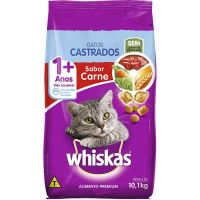 imagem de RACAO P/ GATOS CASTRADOS WHISKAS 10,1KG CARNE