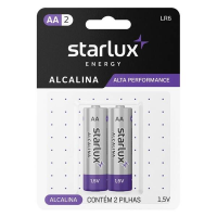 imagem de PILHA STARLUX ALCALINA PEQ AA2 C/2UN